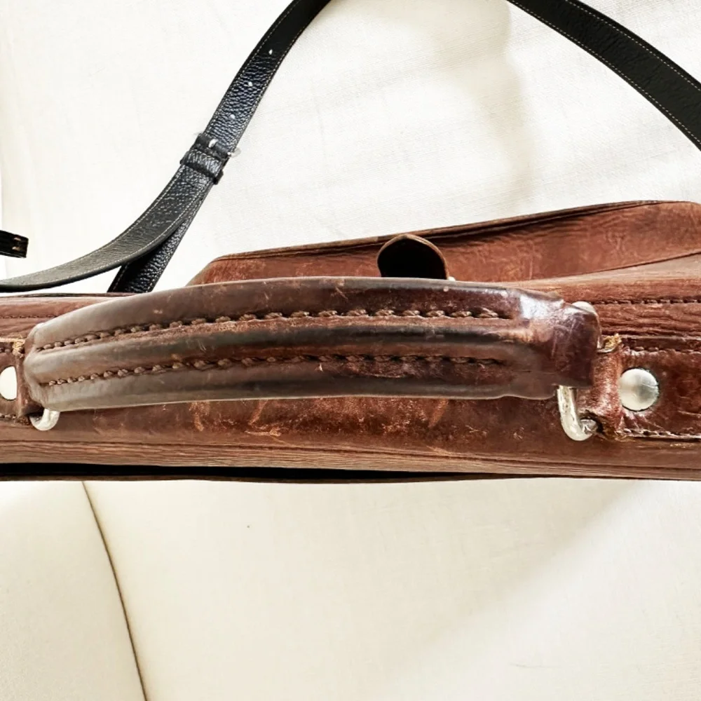 Michael Bianco Vintage Leather Briefcase – Made in USA